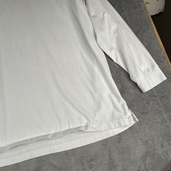 Duluth Trading Co Shirt Mens 3X White Relaxed Fit Pullover Mock Neck Long Sleeve - Picture 6 of 9